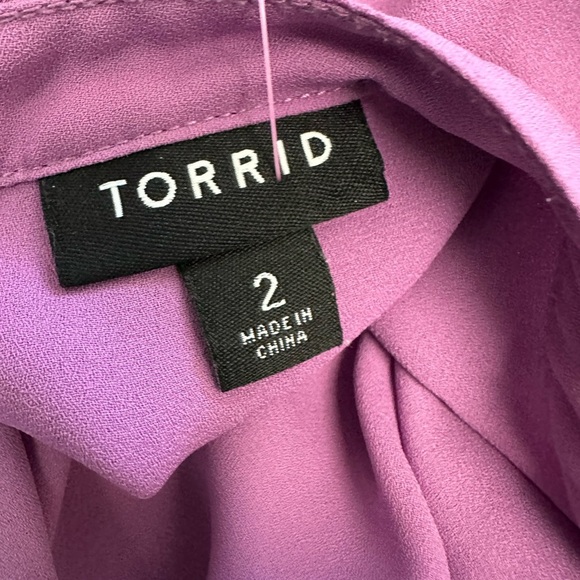 Torrid Harper - Lavender Ruffle Georgette Blouse size 2X - Picture 5 of 6